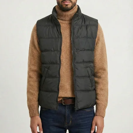 Gilet matelassé pour homme – Noir