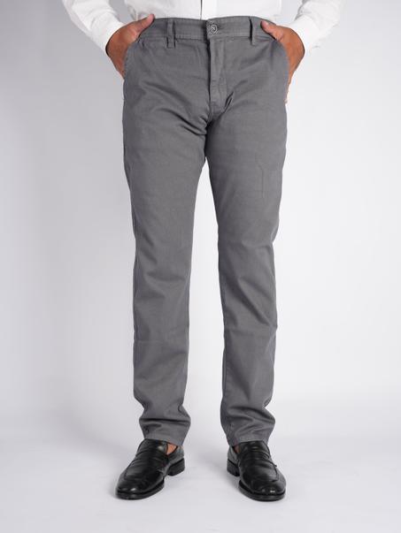 Pantalon en toile piqué de coton poches Coté ( gris )