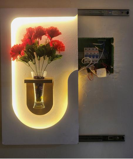 ديكور LED حائطي وغطاء لعداد الكهرباء
