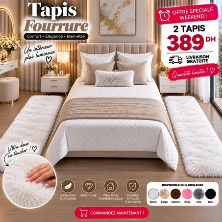 tapis fourrure 170/65 cm +  livraison gratuite