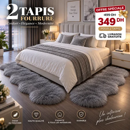 tapis fourrure 170/60+ LA LIVRAISON GRATUITE