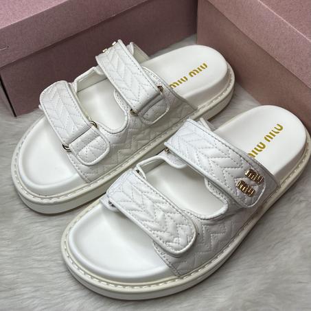 Sandales Miw Miw Chic Blanc