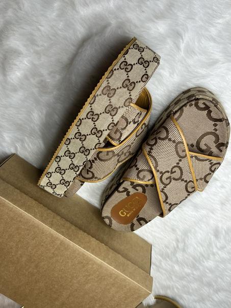 Sandales Gucci Beige Classique