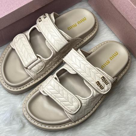 Sandales Miw Miw Chic Beige