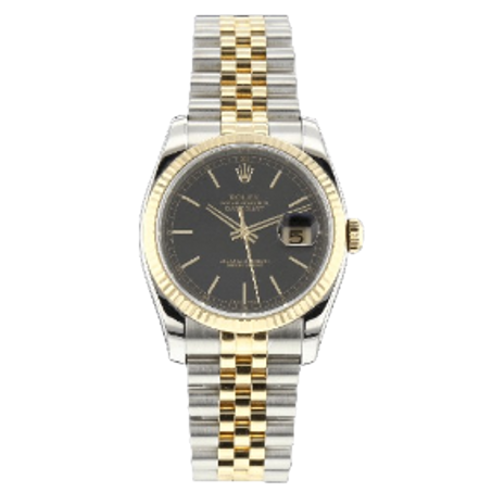 Datejust homme Argente dore/noir