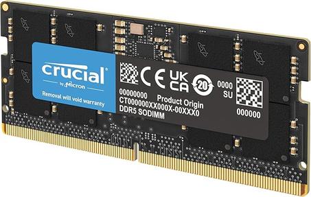 Crucial Memoria RAM DDR5 de 16 GB, 5600 MHz (o 5200 MHz o 4800 MHz), SODIMM de 262 pines, compatible con Intel Core de 13ª generación y AMD Ryzen 7000 - CT16G56C46S5