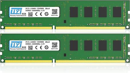 LIYI Kit DDR3 de 16 GB (2 x 8 GB) 1600 MHz RAM de escritorio | PC3-12800S CL11 1.5V 240-Pin UDIMM | Rango dual 2Rx8 no ECC sin búfer | Actualización de memoria de PC antigua