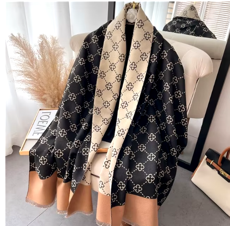 شال المعطف الكشمير الدافئ