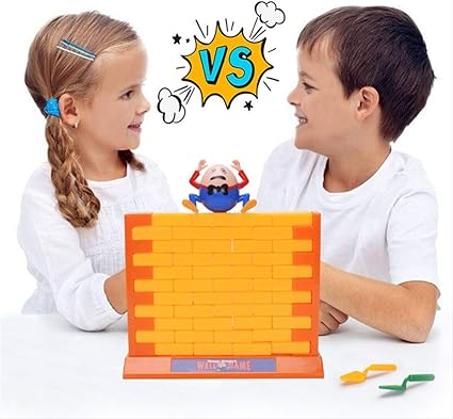 🧱 لعبة كسر الجدار التوازني – لعبة تحدي عائلية ممتعة للأطفال