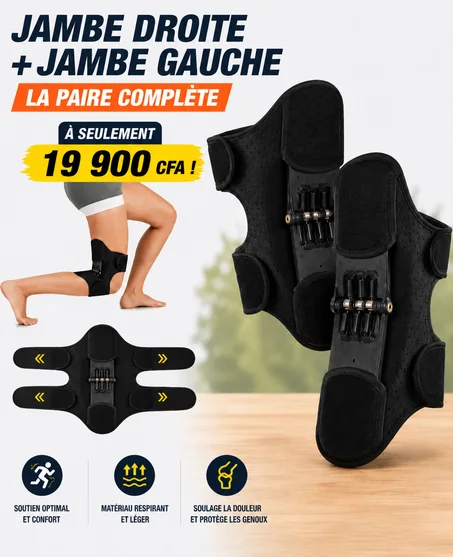 Genouillère de soutien avec ressorts