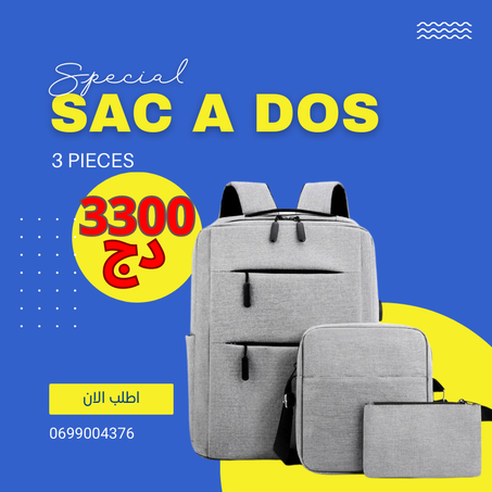 Sac a Dos 3 Pieces