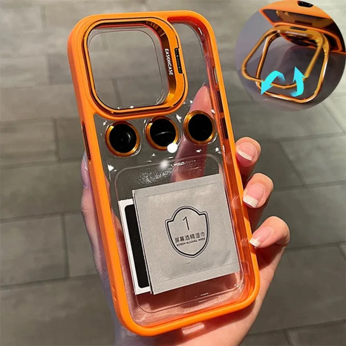 Coque iPhone 11------ 15 Pro max Invisible Support Vidéo + LENS Caméra