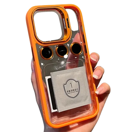 Coque iPhone 11------ 15 Pro max Invisible Support Vidéo + LENS Caméra