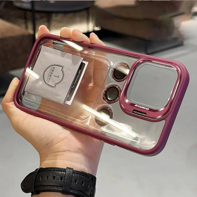 Coque iPhone 11------ 15 Pro max Invisible Support Vidéo + LENS Caméra