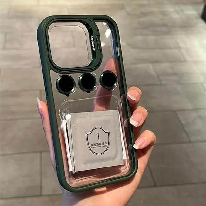 Coque iPhone 11------ 15 Pro max Invisible Support Vidéo + LENS Caméra