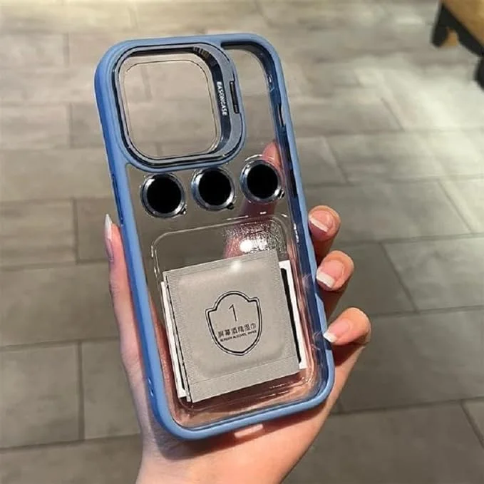 Coque iPhone 11------ 15 Pro max Invisible Support Vidéo + LENS Caméra