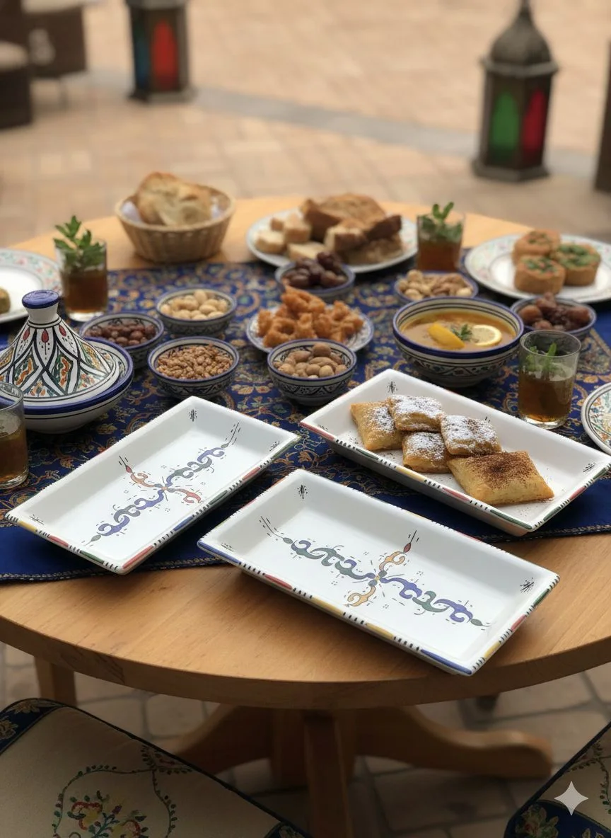 Plat Rectangulaire en Terre cuite Artisanale