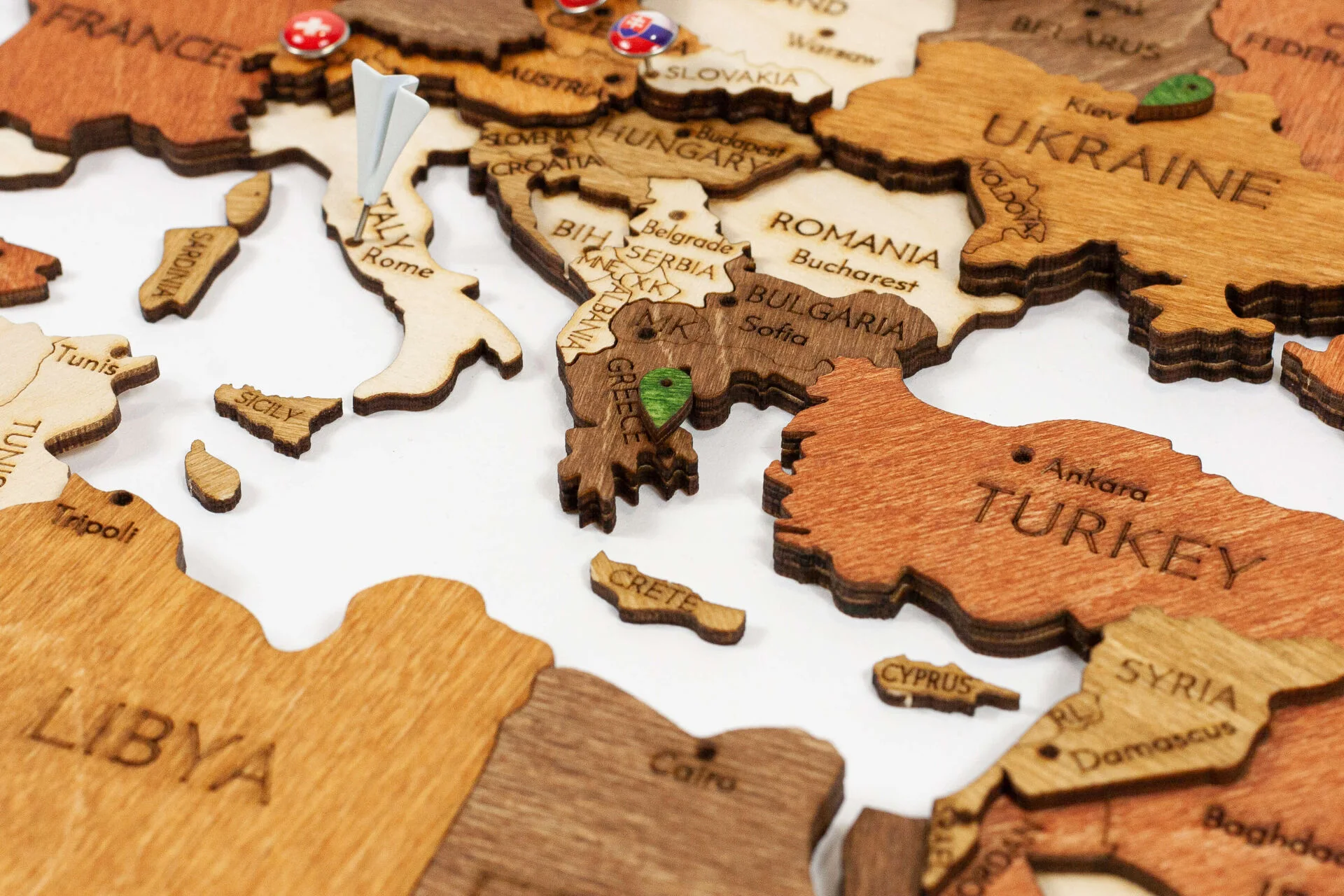 3D Carte du monde en bois !
