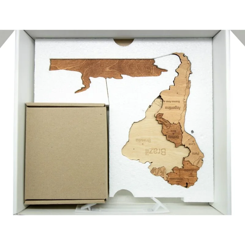 3D Carte du monde en bois !