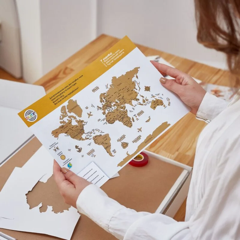 3D Carte du monde en bois !