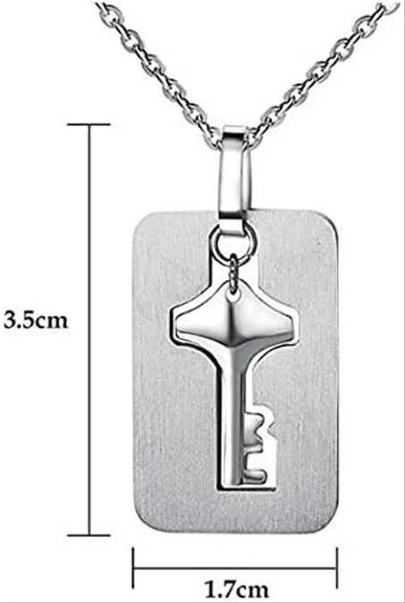 سوار بقفل على شكل قلب مع قلادة