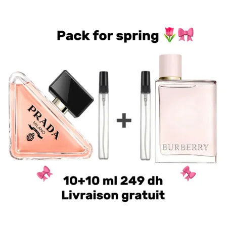 PACK ( 10 ml + 10 ml ) 249 dh etlivraison gratuit