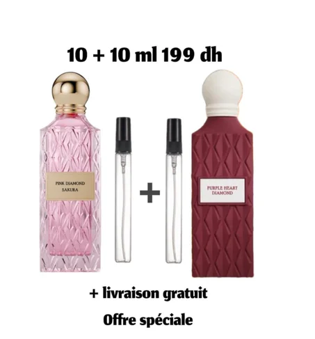 20 ml ( pink diamond sakura + Purple Heart diamond) 199 dh