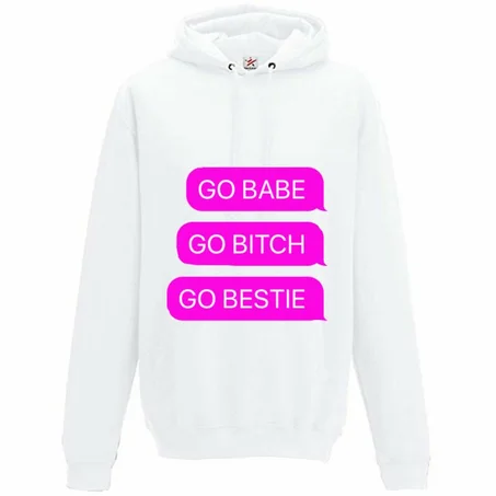 White T-Shirt & Hoodie for  Girls