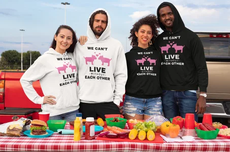 Hoodie & T-shirt We can't live without each other & King and Queen