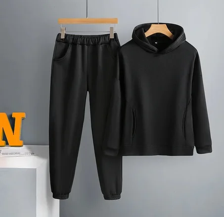 Elegant Solid Sets For Women Hoodie Sweatshirts And Long Pant Fashion Two Piece
