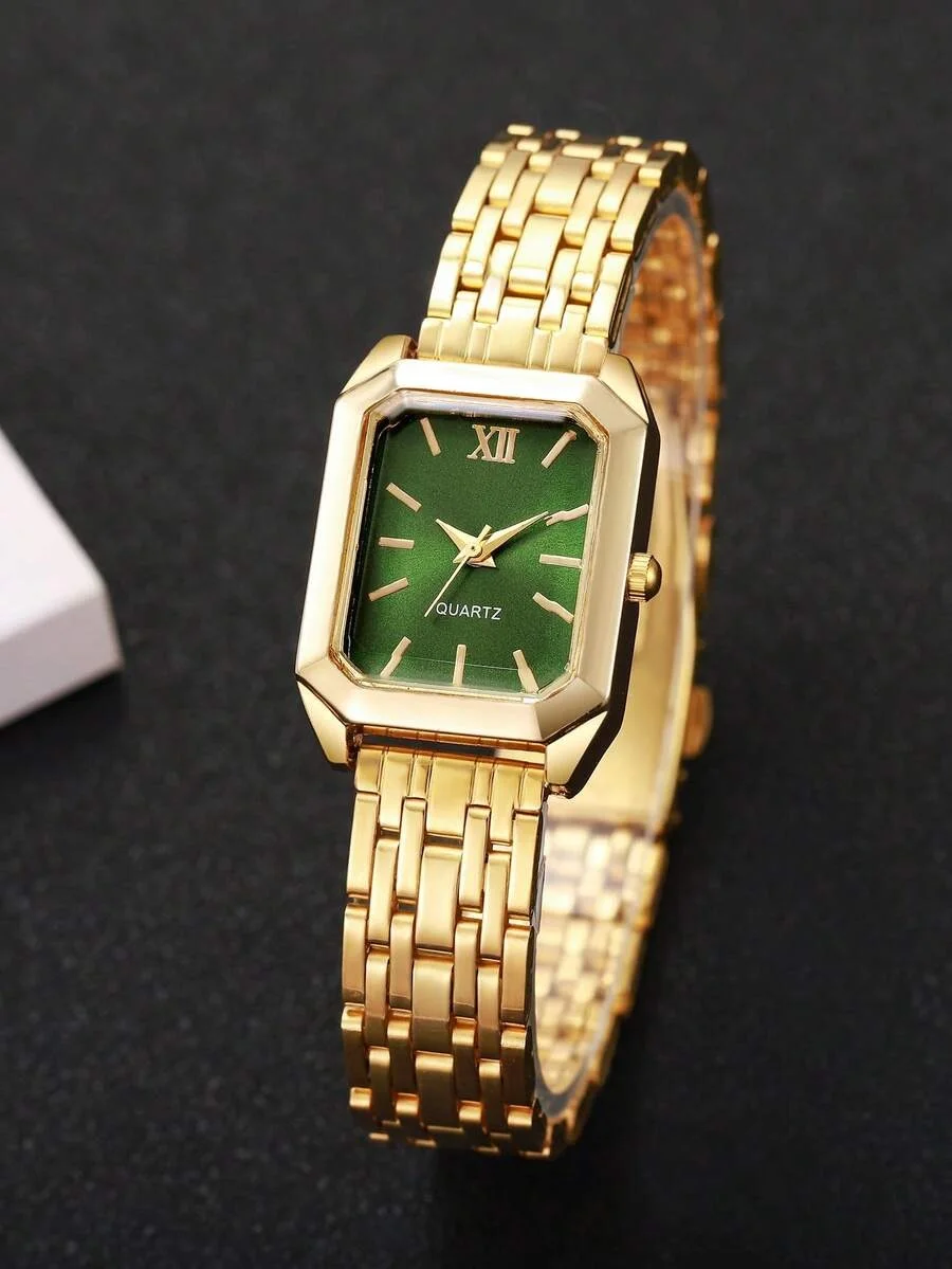 GOLDIE — Duo 2 Montres Dorées · Blanc & Vert