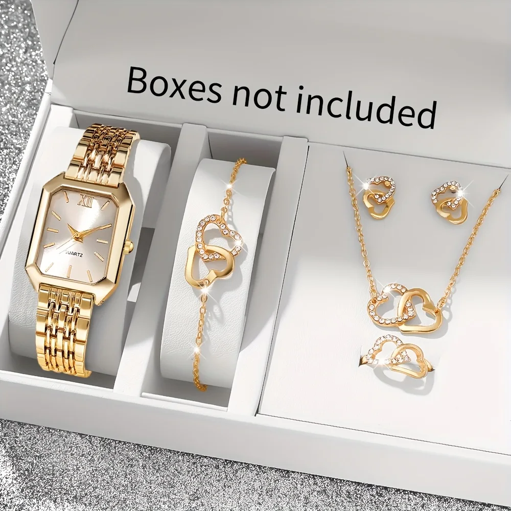 Ensemble Serena™ Élégance Dorée – Montre & Bijoux pour Femme CD