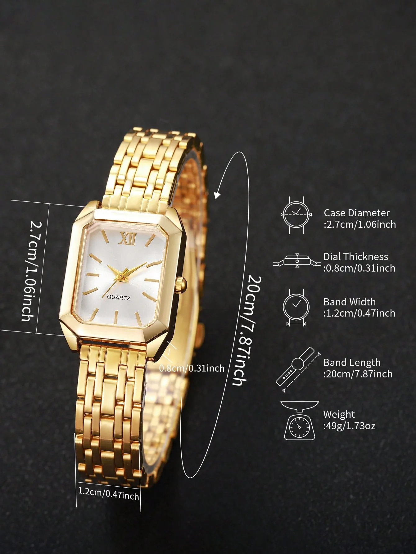 GOLDIE — Duo 2 Montres Dorées · Blanc & Vert