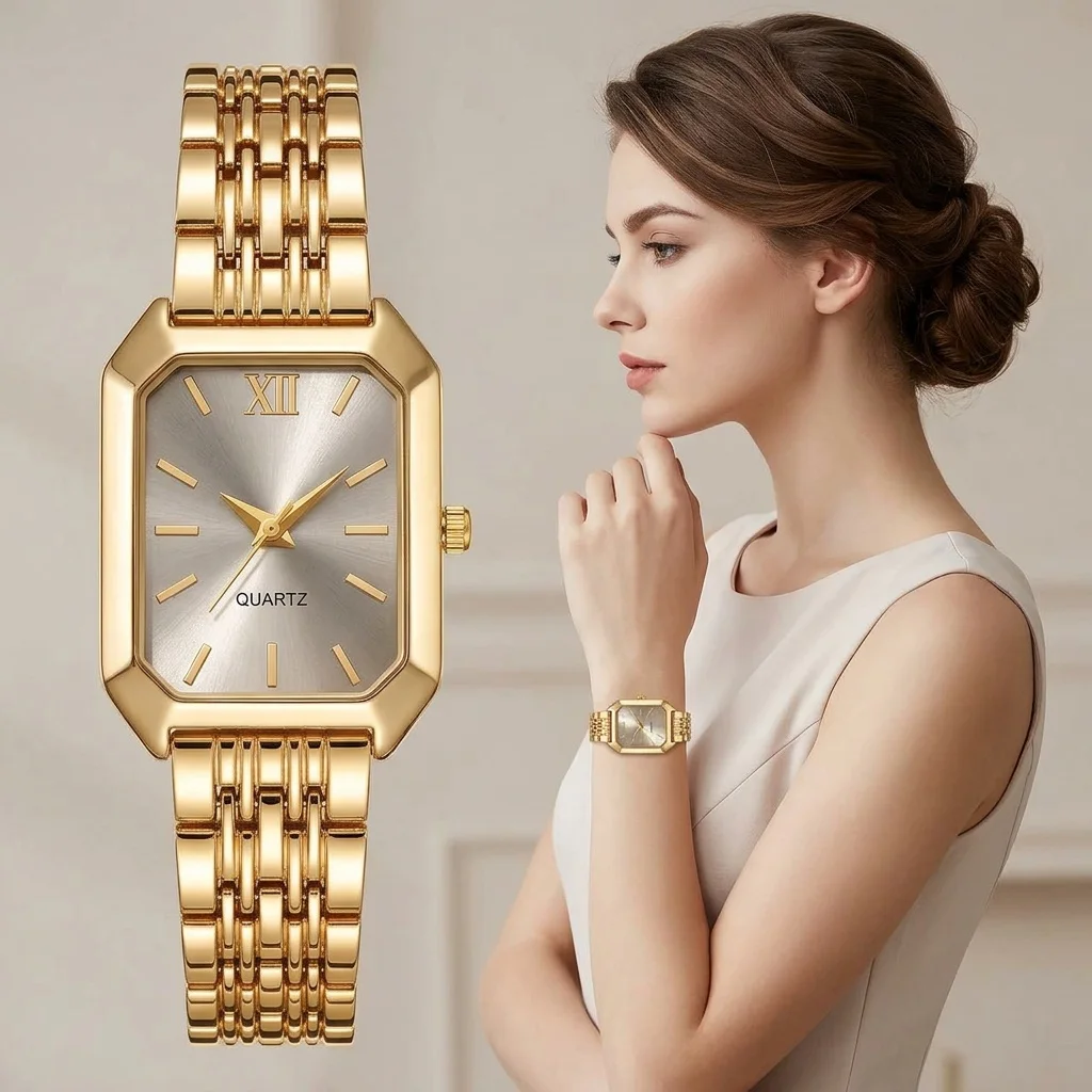 GOLDIE — Duo 2 Montres Dorées · Blanc & Vert