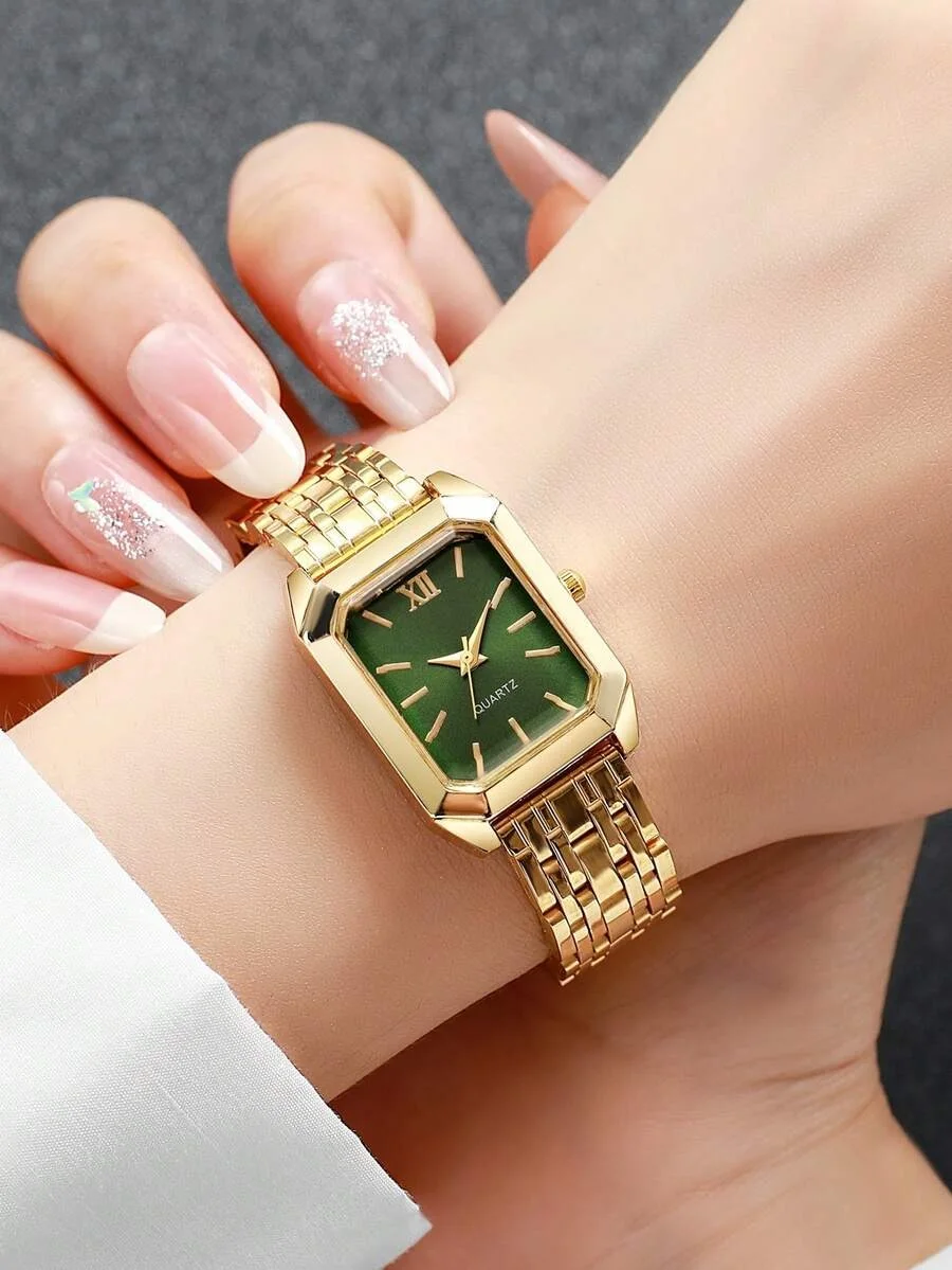 GOLDIE — Duo 2 Montres Dorées · Blanc & Vert