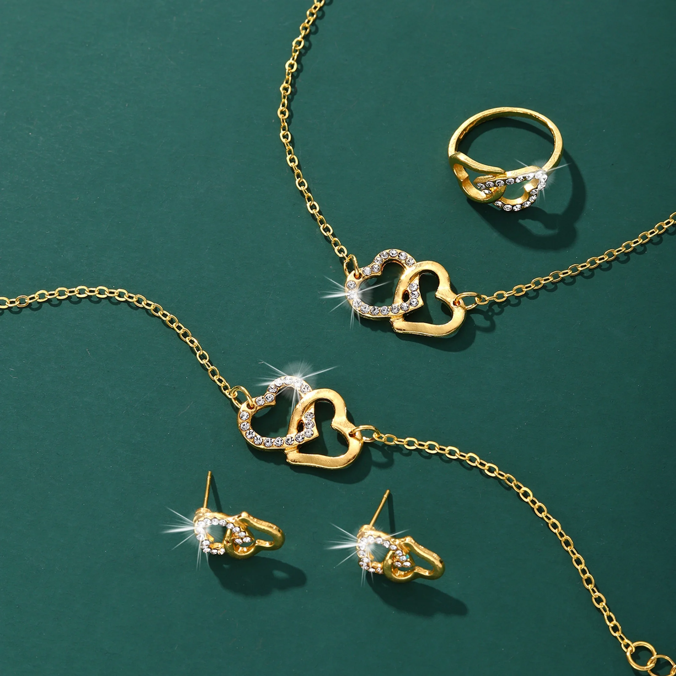 Ensemble Serena™ Élégance Dorée – Montre & Bijoux pour Femme CD