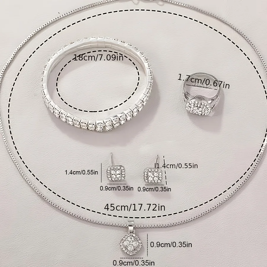Ensemble Montre Quartz Luxe et Bijoux 6pcs RDC