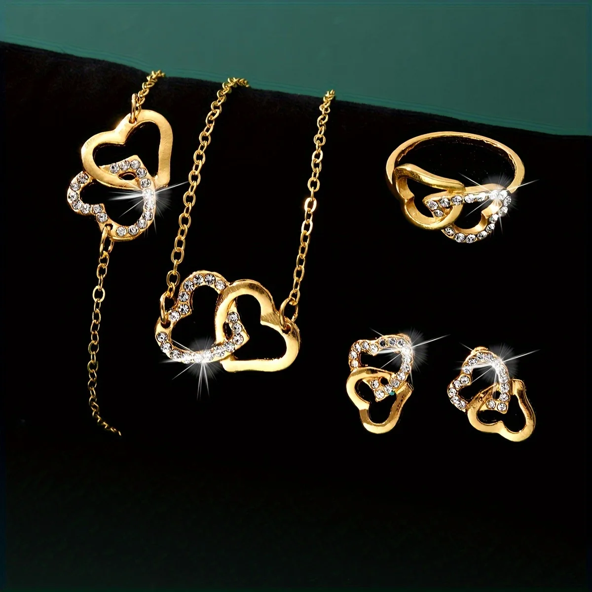 Ensemble Serena™ Élégance Dorée – Montre & Bijoux pour Femme CD