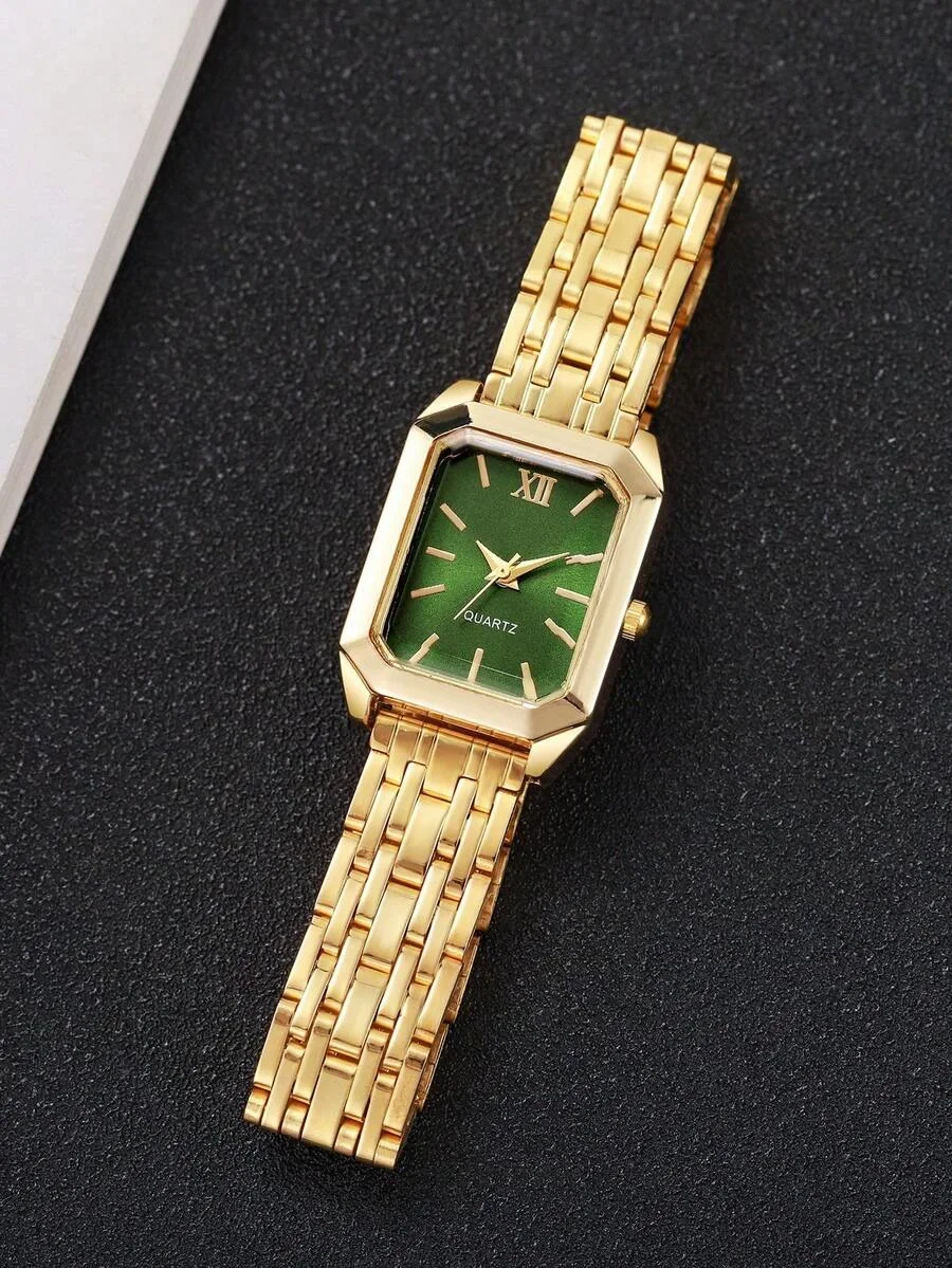GOLDIE — Duo 2 Montres Dorées · Blanc & Vert