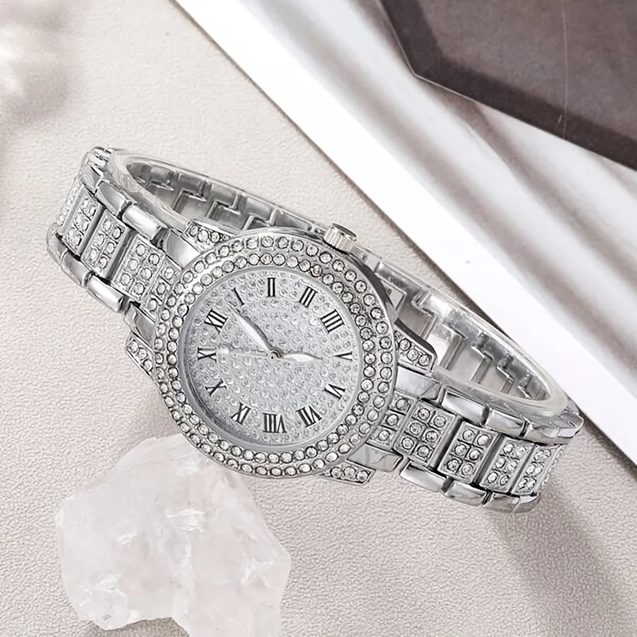 Ensemble Montre Quartz Luxe et Bijoux 6pcs RDC