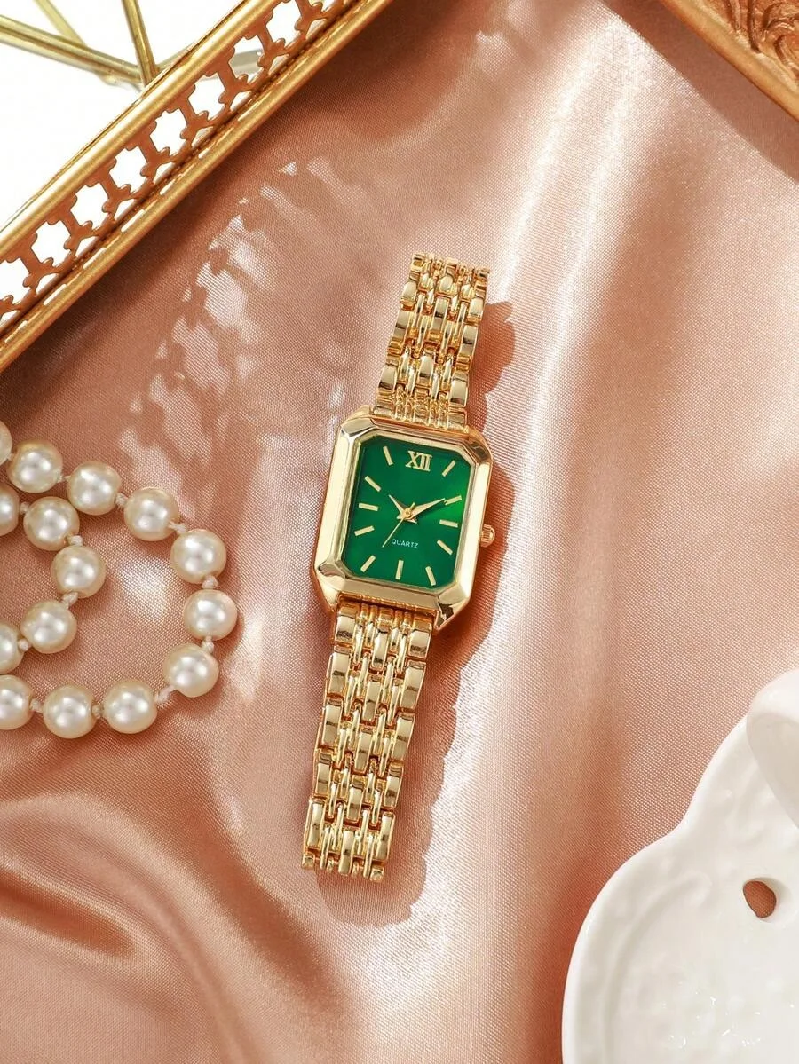 GOLDIE — Duo 2 Montres Dorées · Blanc & Vert
