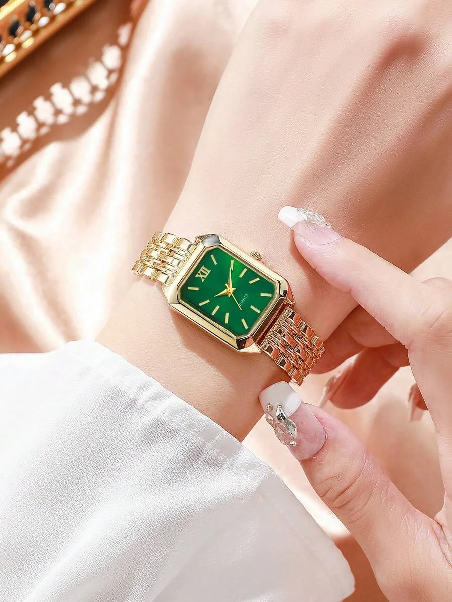 GOLDIE — Duo 2 Montres Dorées · Blanc & Vert