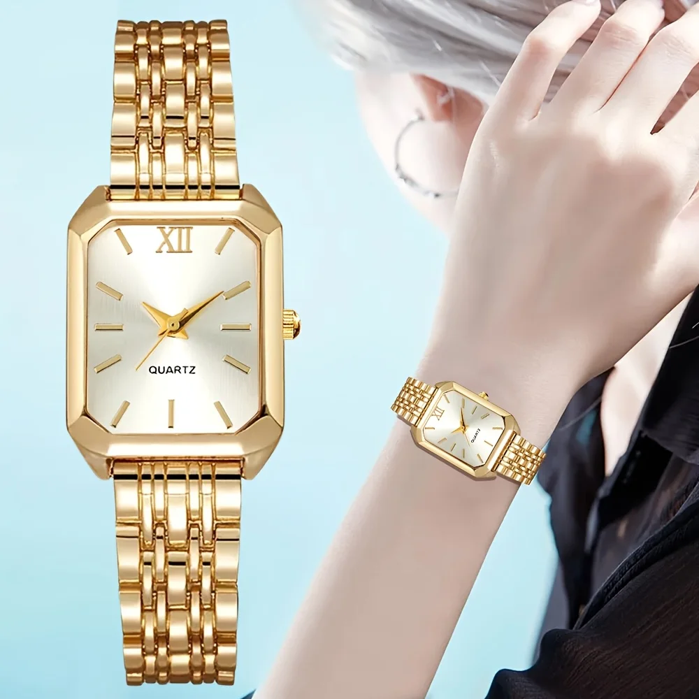 Ensemble Serena™ Élégance Dorée – Montre & Bijoux pour Femme CD