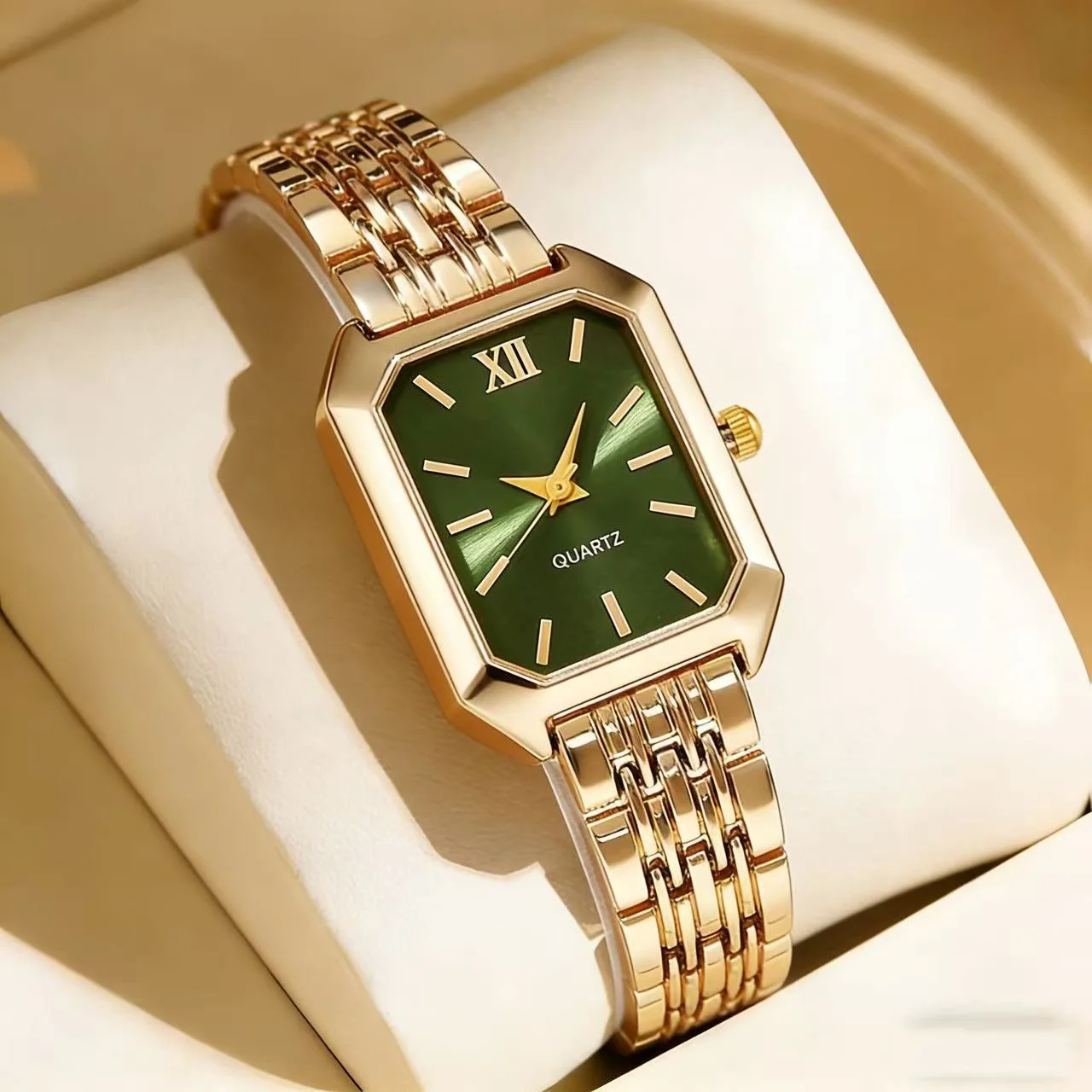 GOLDIE — Duo 2 Montres Dorées · Blanc & Vert