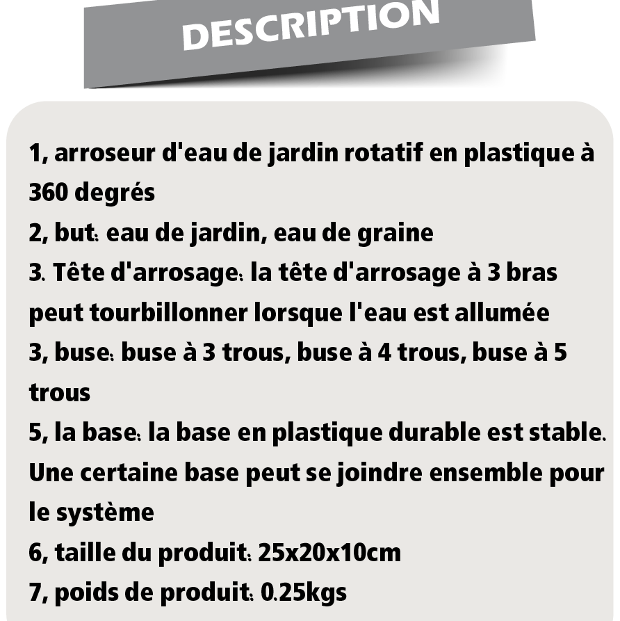 Zoom sur les buses réglables de l’arroseur