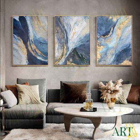 tableau abstrait  3 pièces