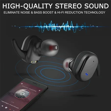 Ecouteurs Oreillette Bluetooth stéréo