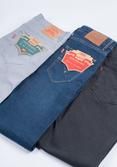 Pack de 3 jeans Levi's coupe Normal ( Noir + Bleu + Gris )