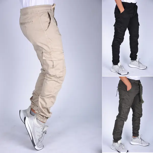 Pack de 3 Cargo en toile  ( Noir+Beige+Vert Militaire)