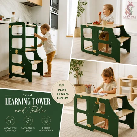 Polyvalent Convertible Educational Kids Tower